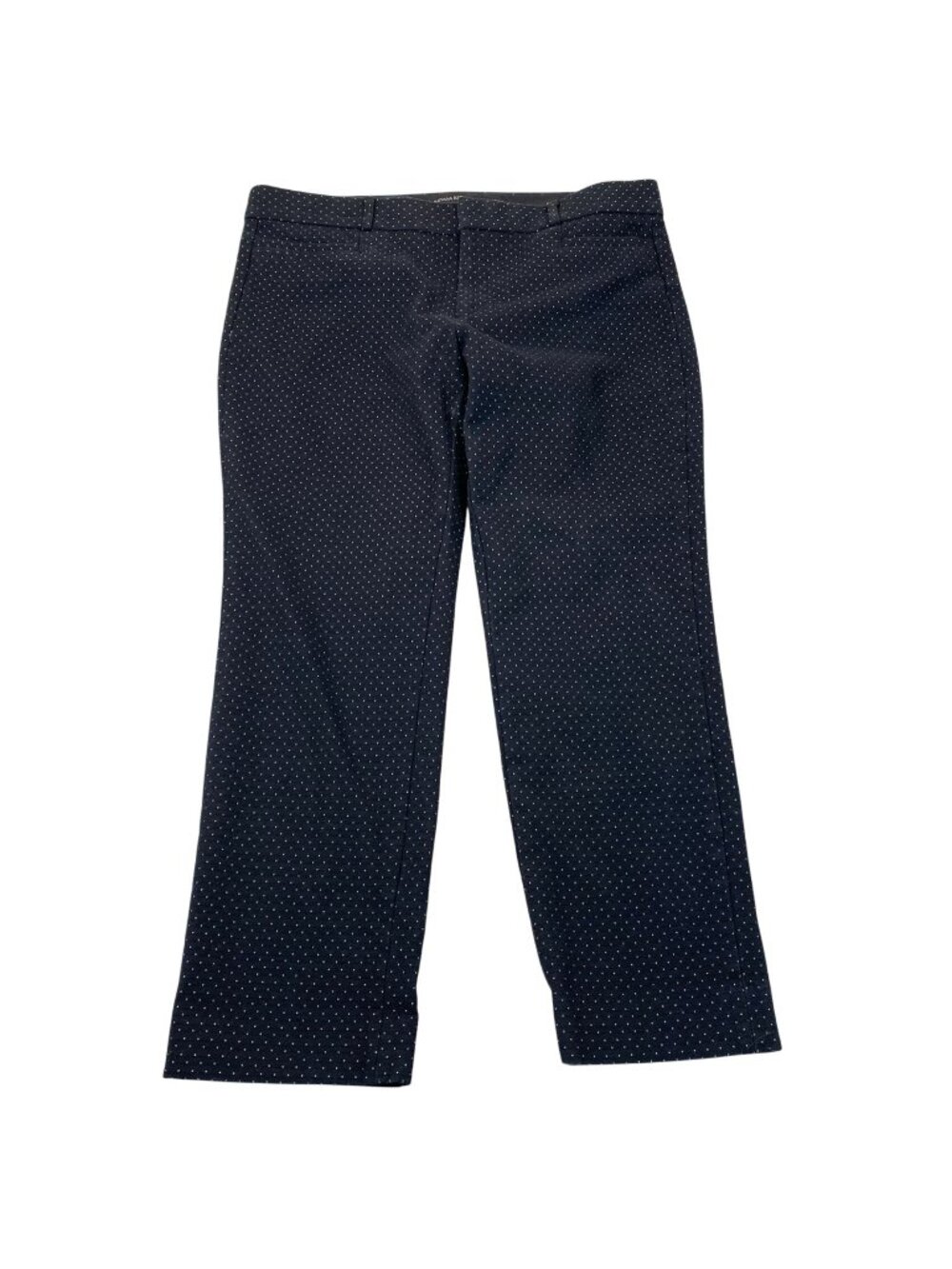 Banana Republic Women Dress Pants Size 10 Black Polka Dot Sloan Workwear Trouser